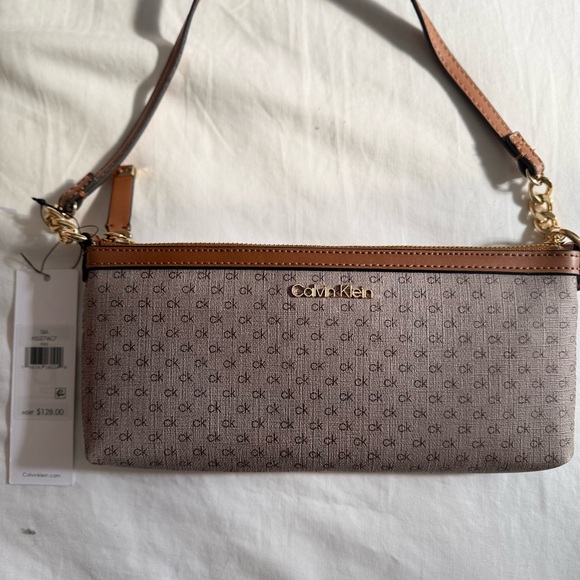 Calvin Klein Taupe and Cognac Bag - Picture 3 of 8